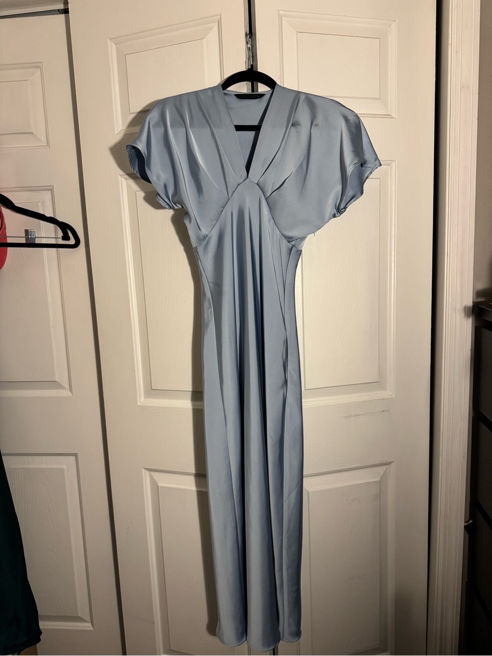 Zara Blue Satin Dress Size Small ***